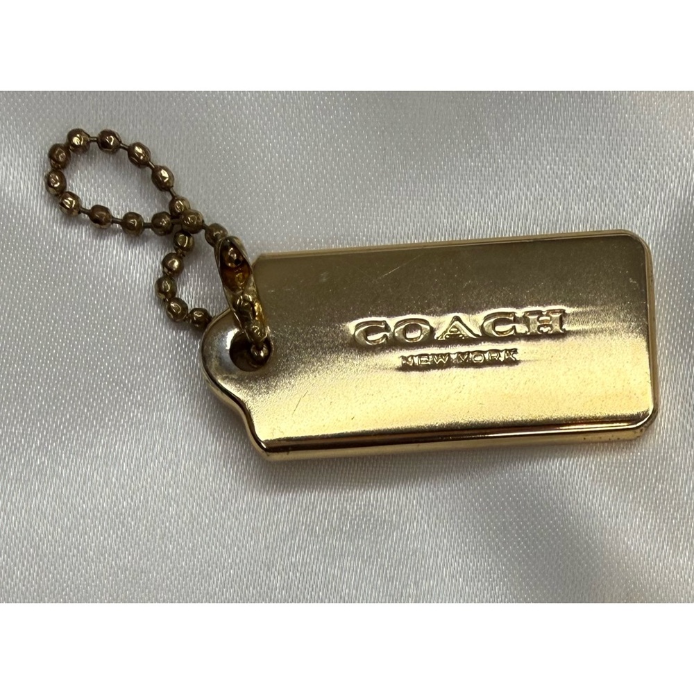 COACH THICK GOLD/BRASS METAL BAG CHARM KEYCHAIN HANGTAG - Picture 5 of 5